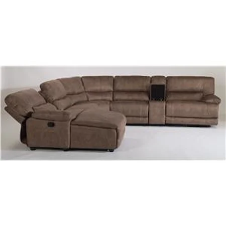 Six Piece Power Reclining Sectional Sofa with LAF Chaise